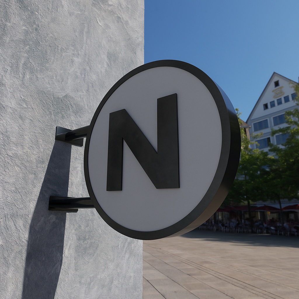 Kisällinkyltti on kaksipuolinen Kisällinkyltti pyöreä malli